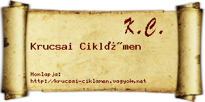 Krucsai Ciklámen névjegykártya